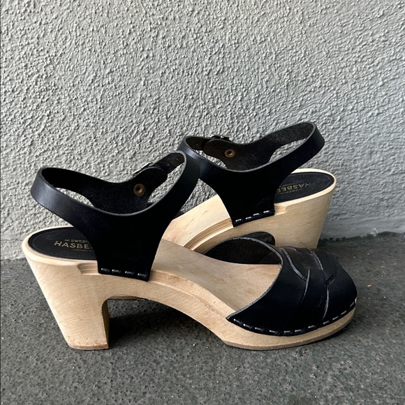 Sweedish Hasbeens Mirja Clog Sandals Size 38 Bohemian Vacation Resortwear - Picture 6 of 14